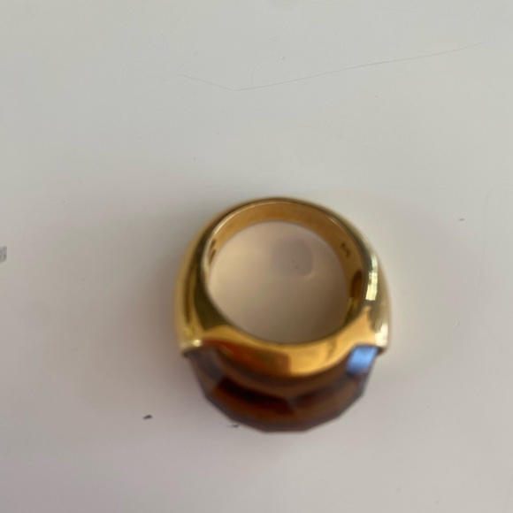 Women’s Swarovski size 7 Garnet and gold plated ring - Picture 3 of 5